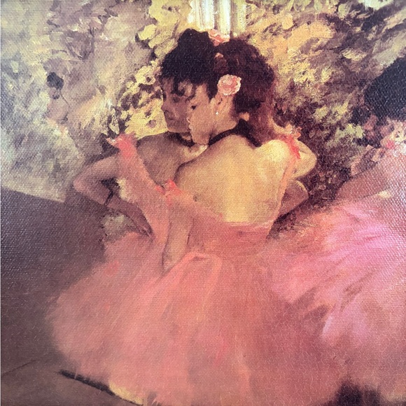 Edgar Degas reproduction print of ballet dancers in Gold Frame - Picture 2 of 4